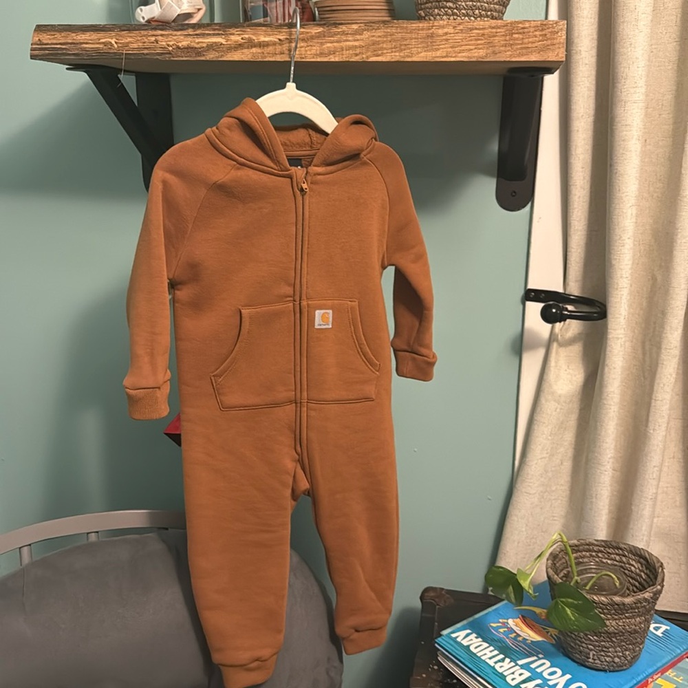 Carhartt long sleeve zip-front hooded coveralls